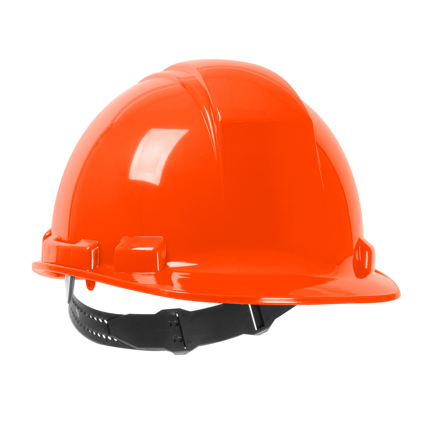 Whistler 4-point textile suspension class e type I cap style hard hat in orange | Front Right View