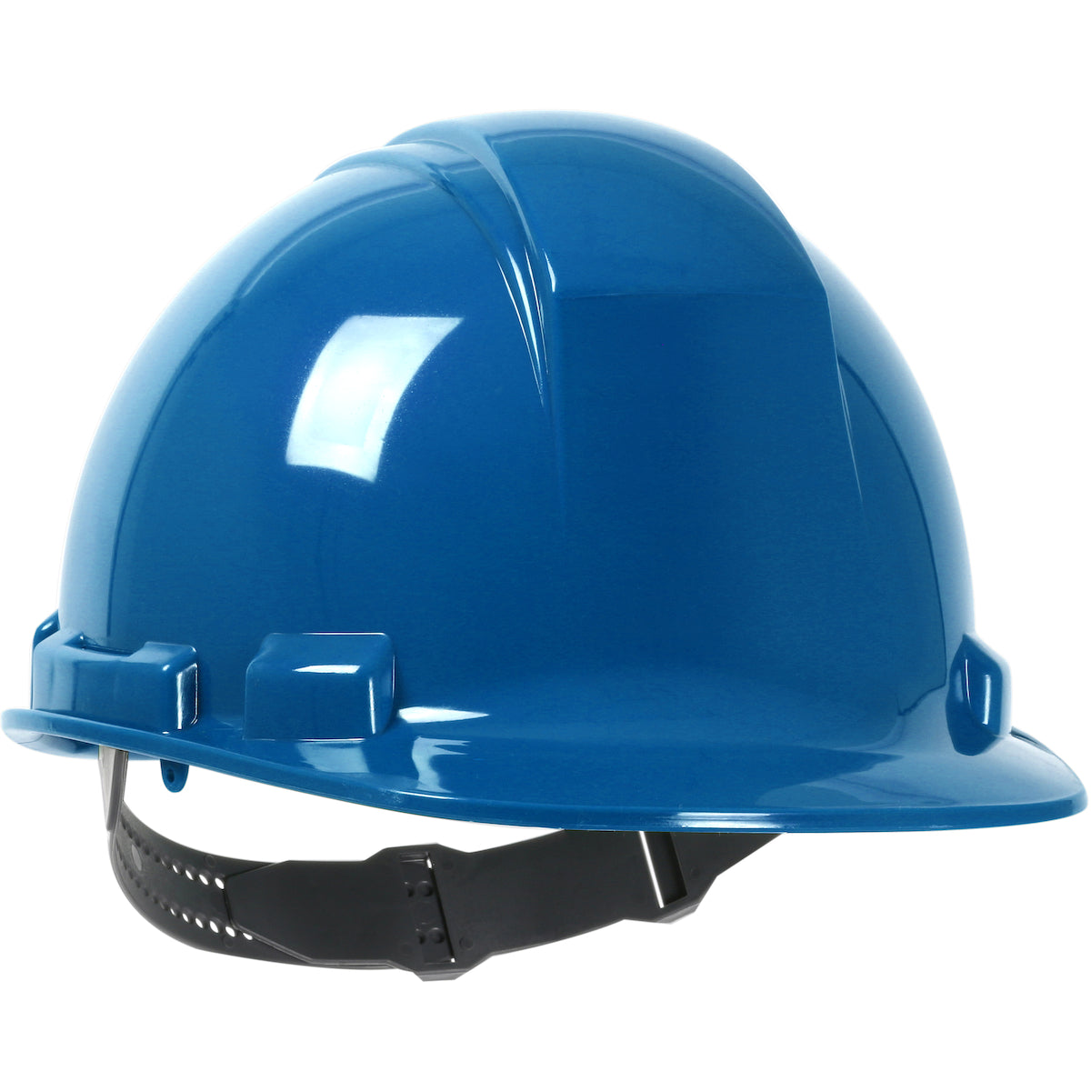 Whistler 4-point textile suspension class e type I cap style hard hat in sky blue | Front Right View