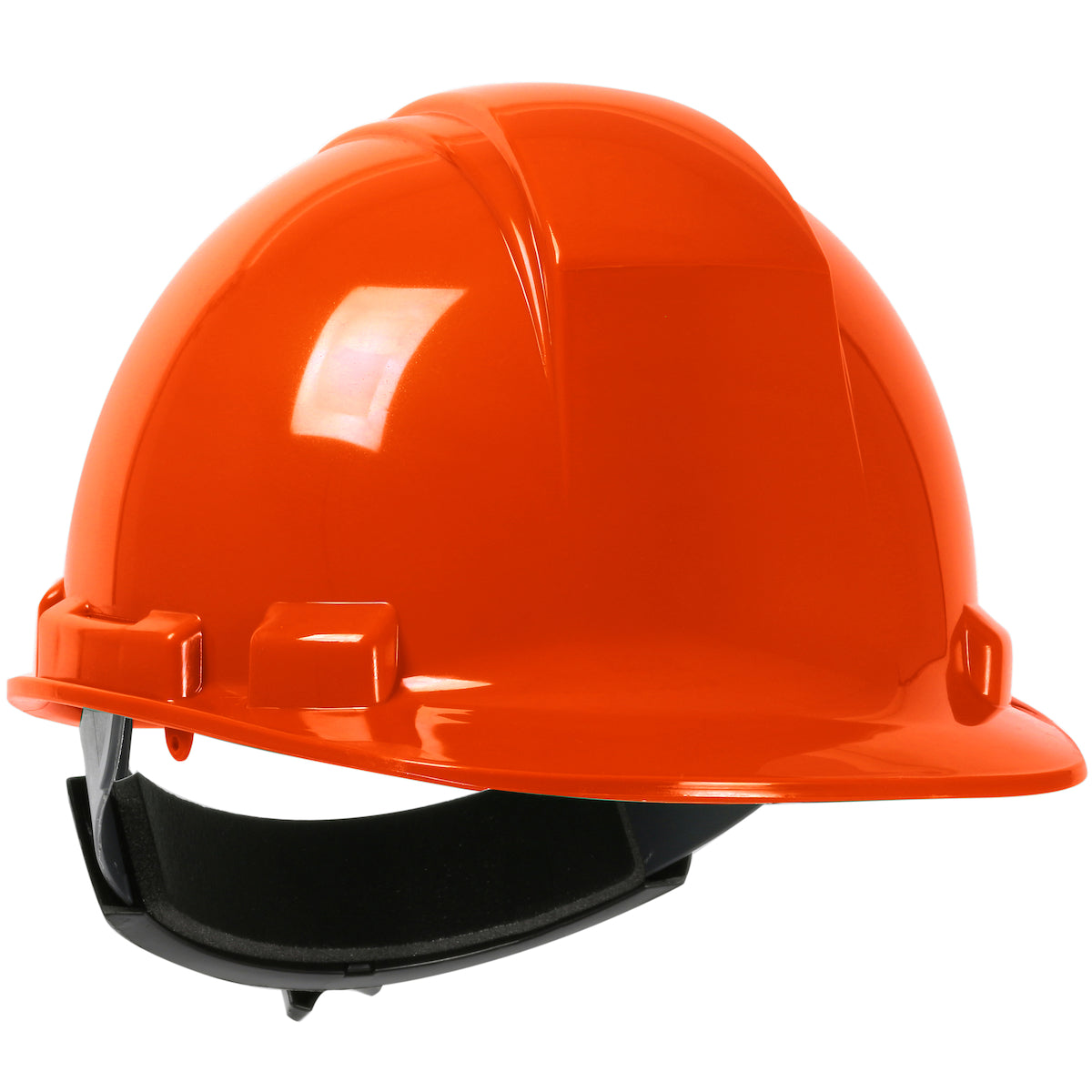 Whistler wheel ratchet class e type I cap style hard hat in orange | Front Right View