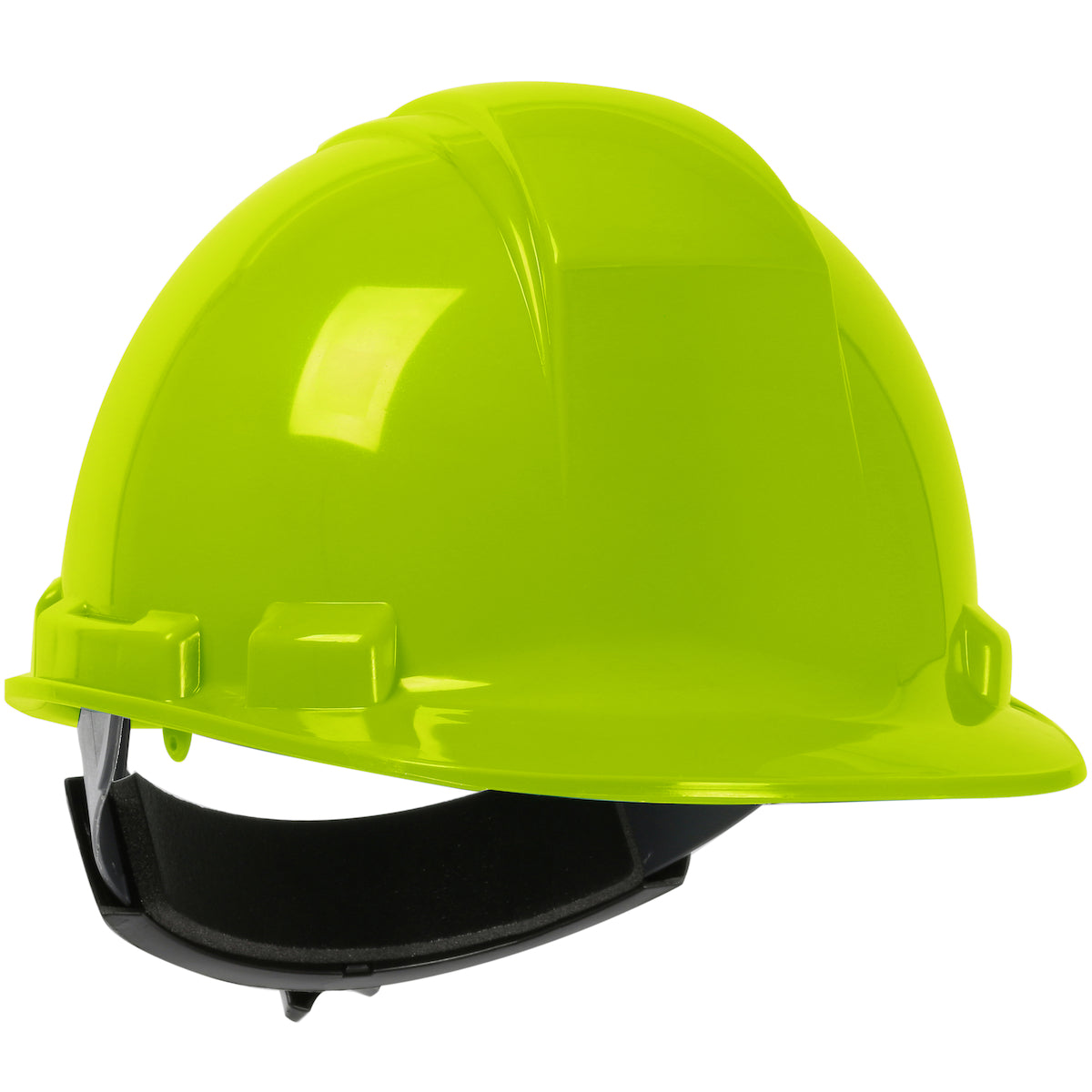 Whistler wheel ratchet class e type I cap style hard hat in yellow | Front Right View