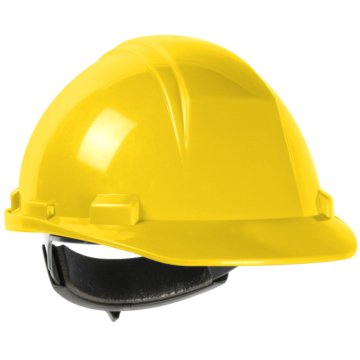 Mont Blanc wheel ratchet class e type iI cap style hard hat in yellow | Front Right View