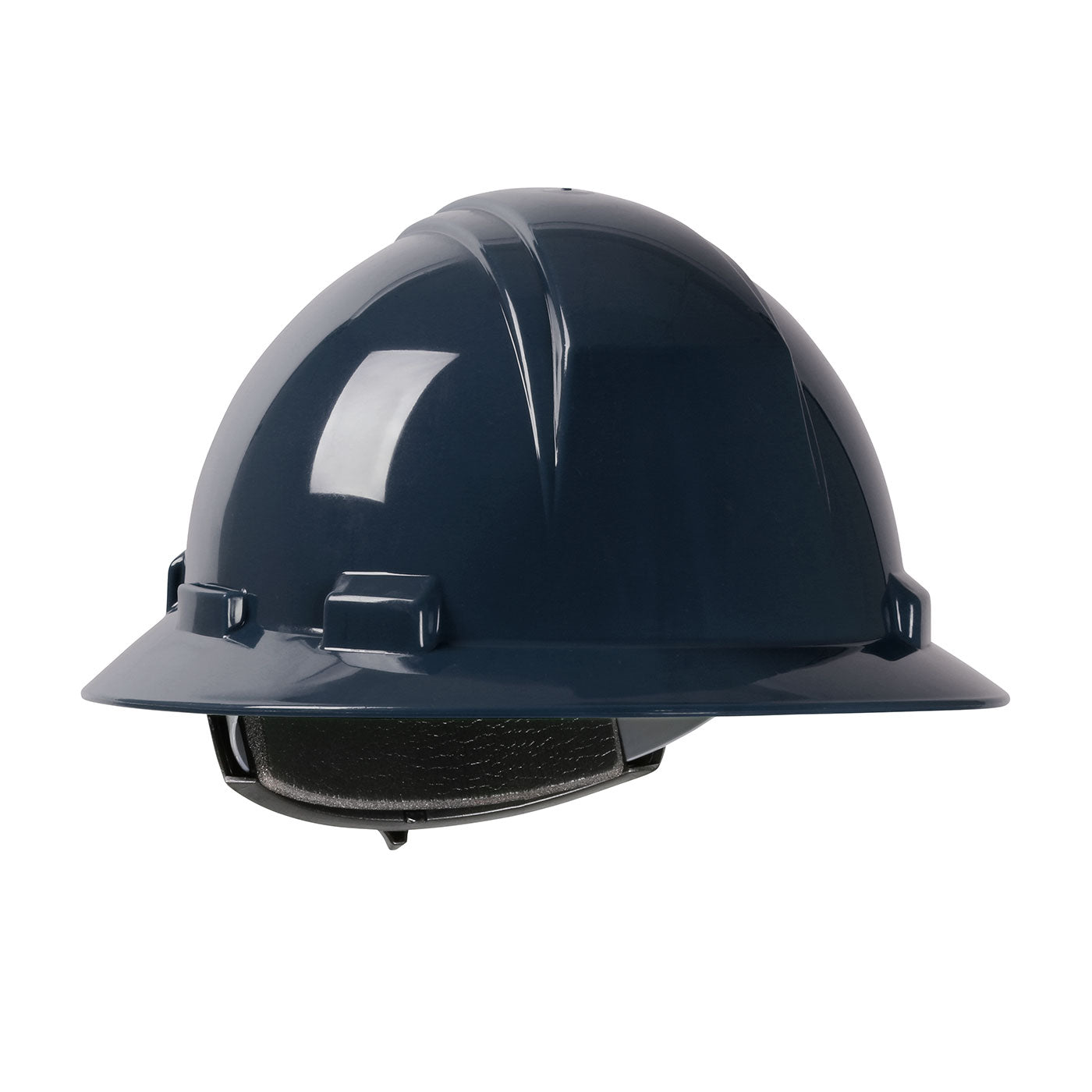 Kilimanjaro wheel ratchet class e type I full brim hard hat in navy | Front Right View