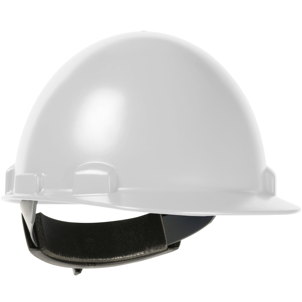 Stromboli swing ratchet class e type I cap style hard hat in white | Front Right View