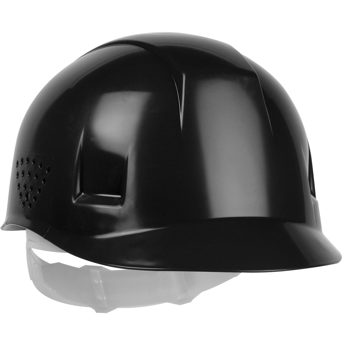 4-point plastic suspension bump cap in black | Front Right View
