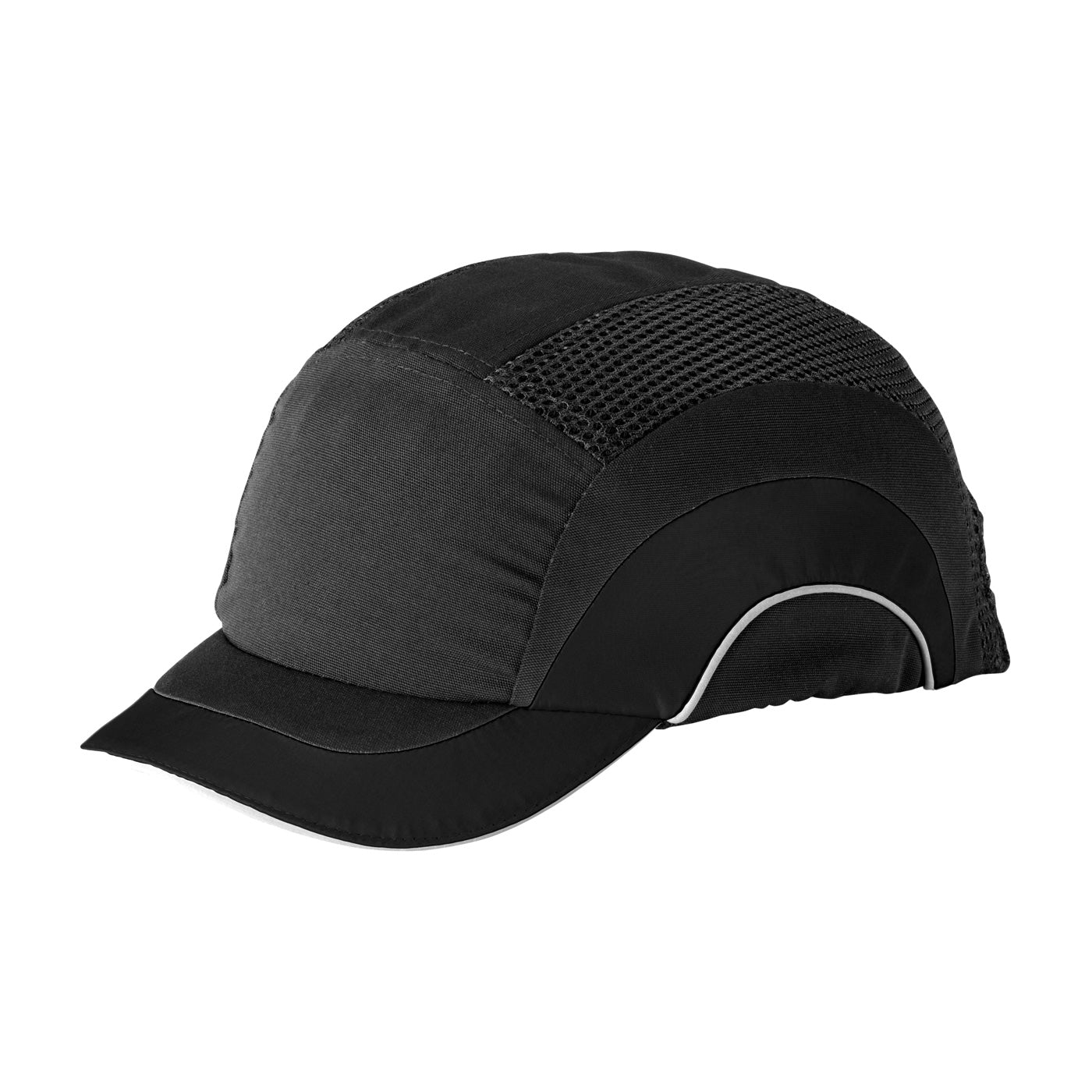 Hard Cap A1+ baseball style bump cap in black | Front Left View