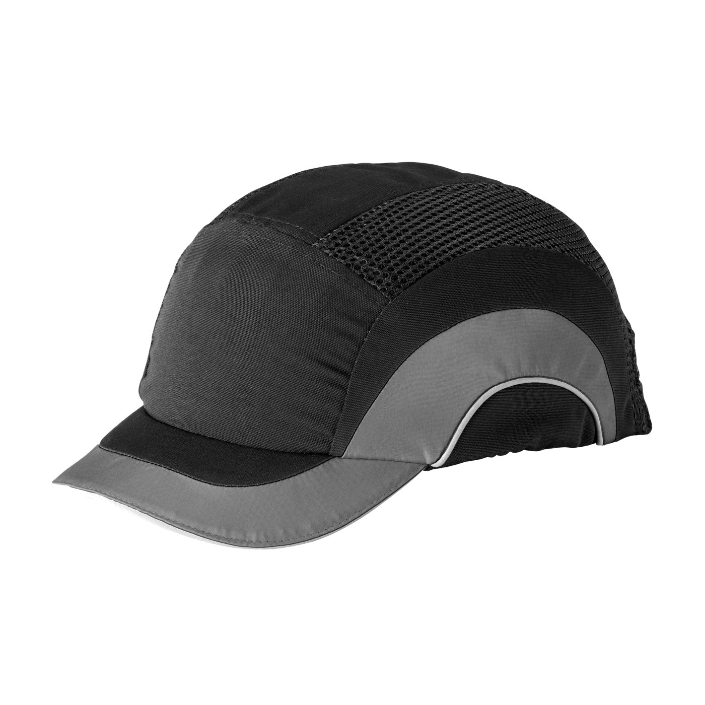 Hard Cap A1+ baseball style bump cap in gray | Front Left View