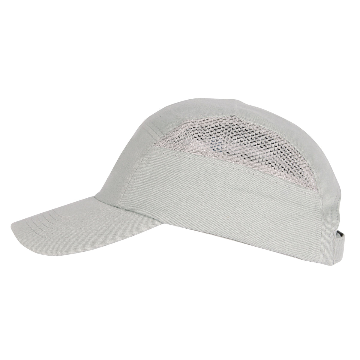 Dynamic baseball style bump cap in gray | Side View