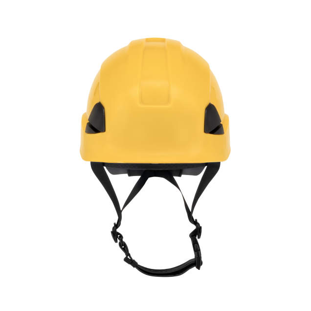 Dareware smooth glide ratchet cap style safety helmet in yellow | front view