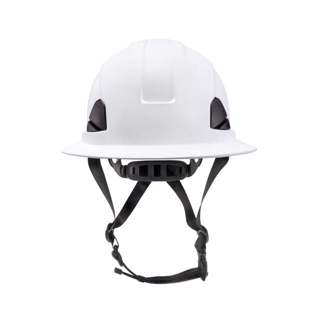 Dareware smooth glide ratchet cap style safety helmet in ice white | front view