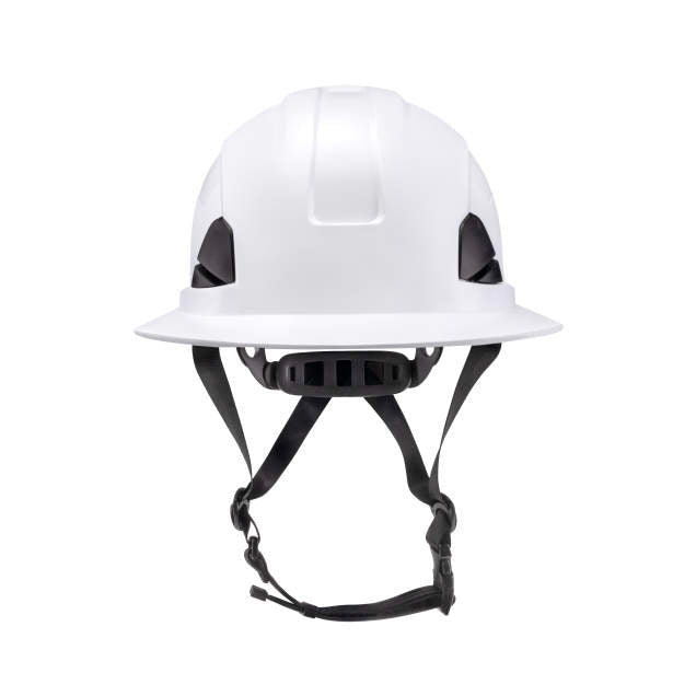 Dareware smooth glide ratchet cap style safety helmet in white | front view