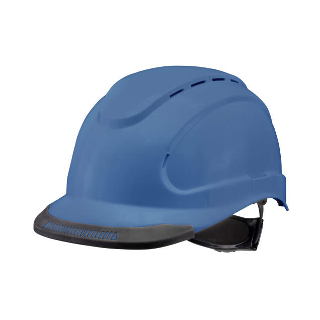 Hypeman 6 pt ratchet cap style safety hard hat in black | side view