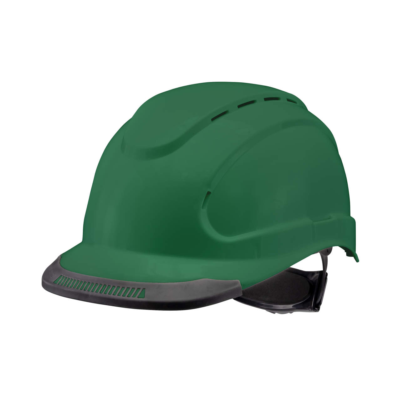 Hypeman 6 pt ratchet cap style safety hard hat in green | side view