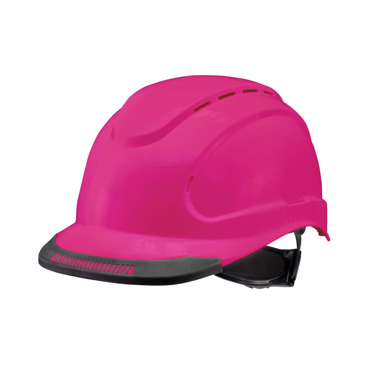 Hypeman 6 pt ratchet cap style safety hard hat in pink | side view
