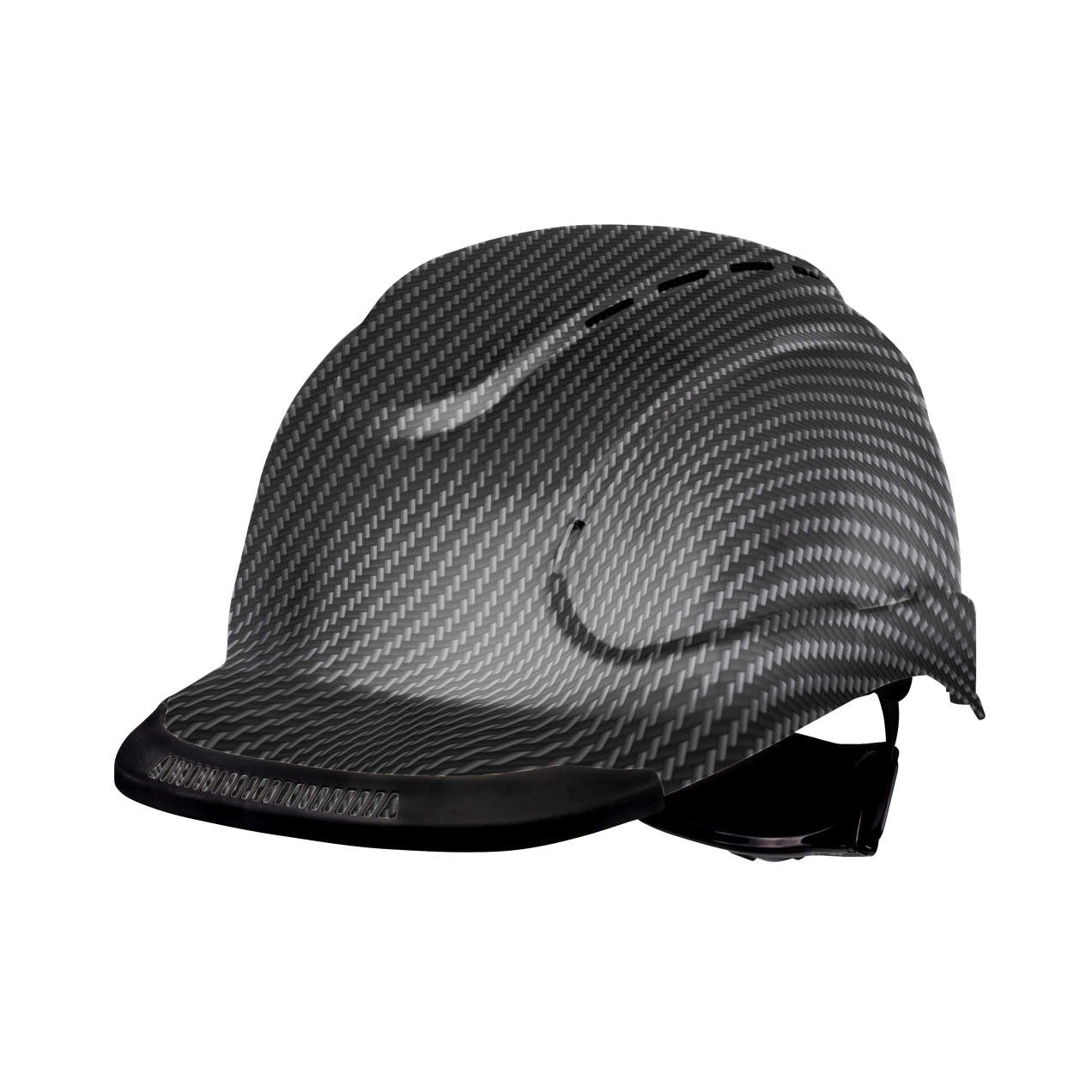 Hypeman 6 pt ratchet cap style safety hard hat in slate | side view