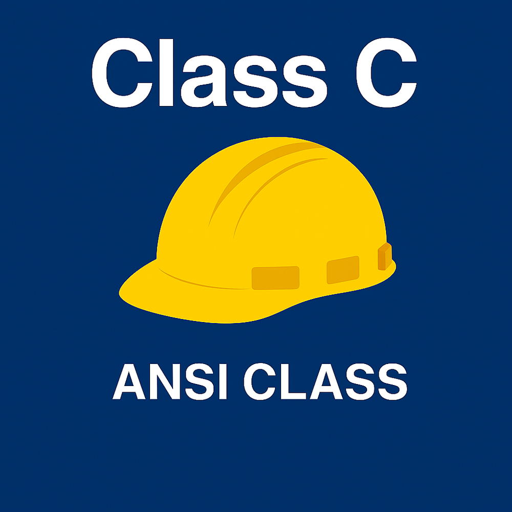 ANSI Class C hard hat icon with lightweight conductive ventilated design.