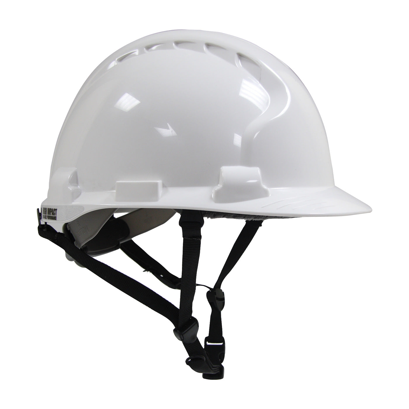 MK8 Evolution wheel ratchet class e type iI safety helmet in white | Side View