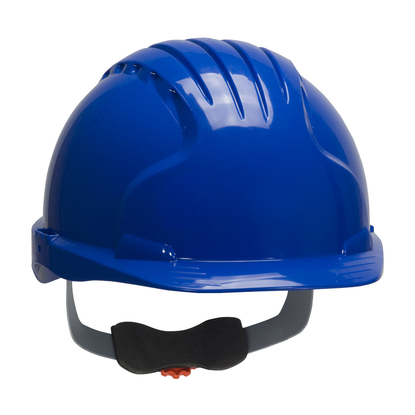 Evolution Deluxe 6161 wheel ratchet class e type I cap style hard hat in blue | Front Right View