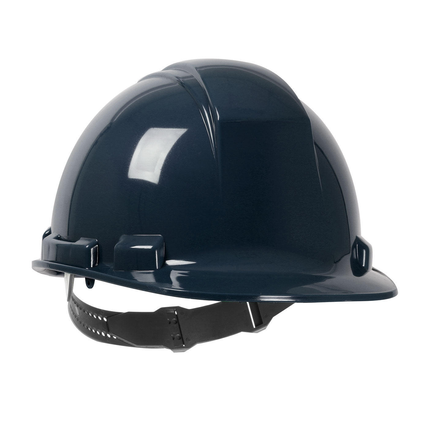 Whistler 4-point textile suspension class e type I cap style hard hat in navy | Front Right View