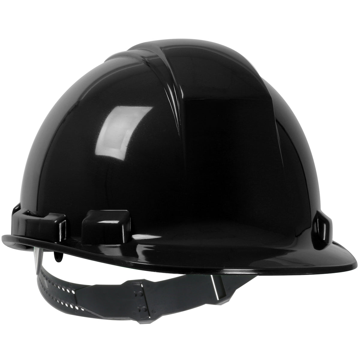 Whistler 4-point textile suspension class e type I cap style hard hat in black | Front Right View