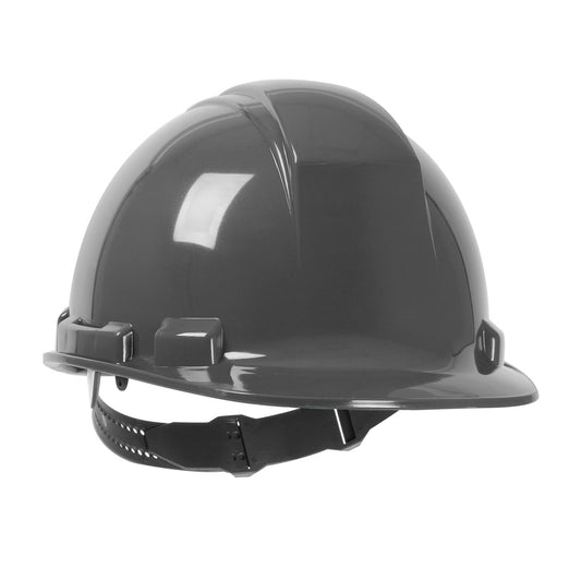 Whistler 4-point textile suspension class e type I cap style hard hat in dark gray | Front Right View