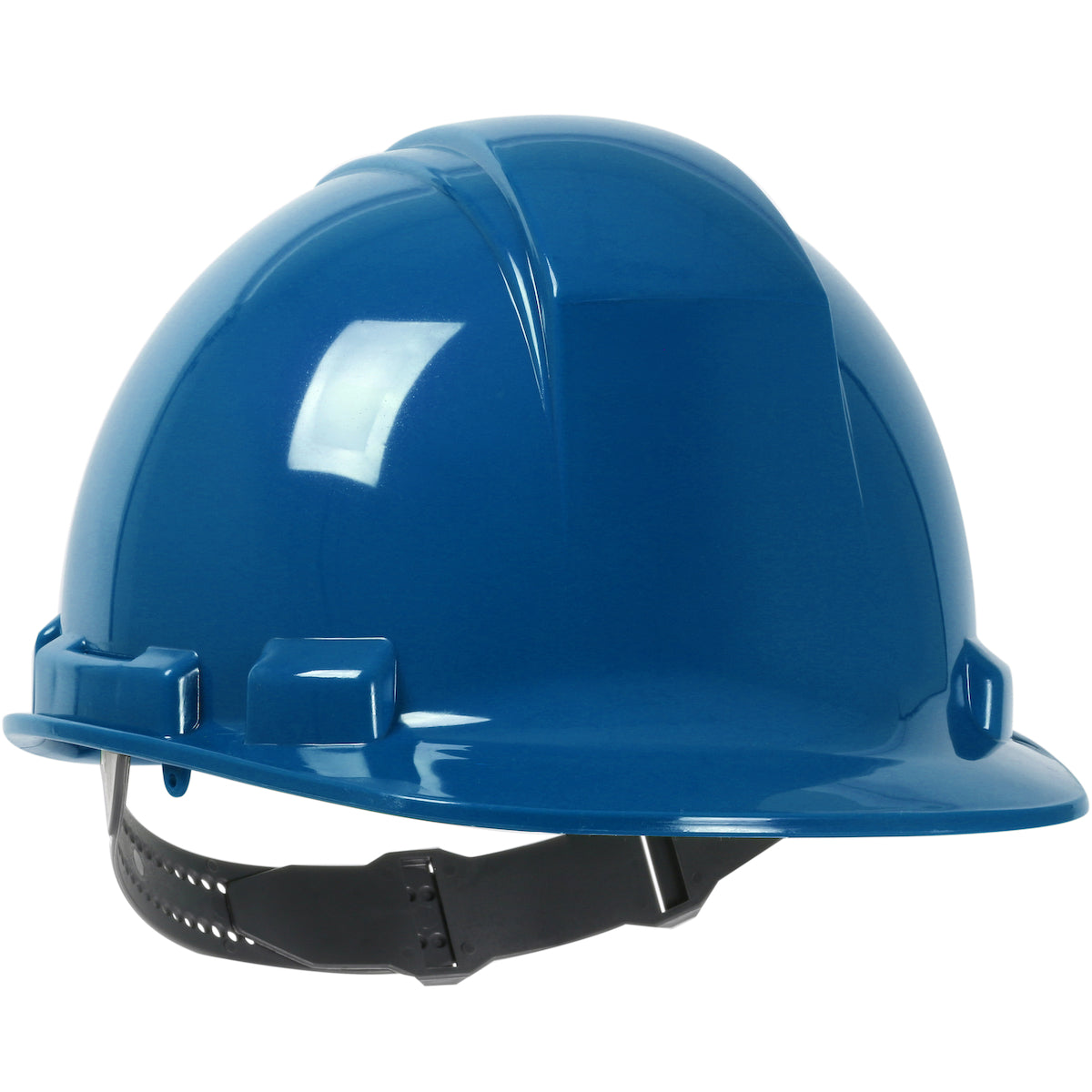 Whistler 4-point textile suspension class e type I cap style hard hat in blue | Front Right View