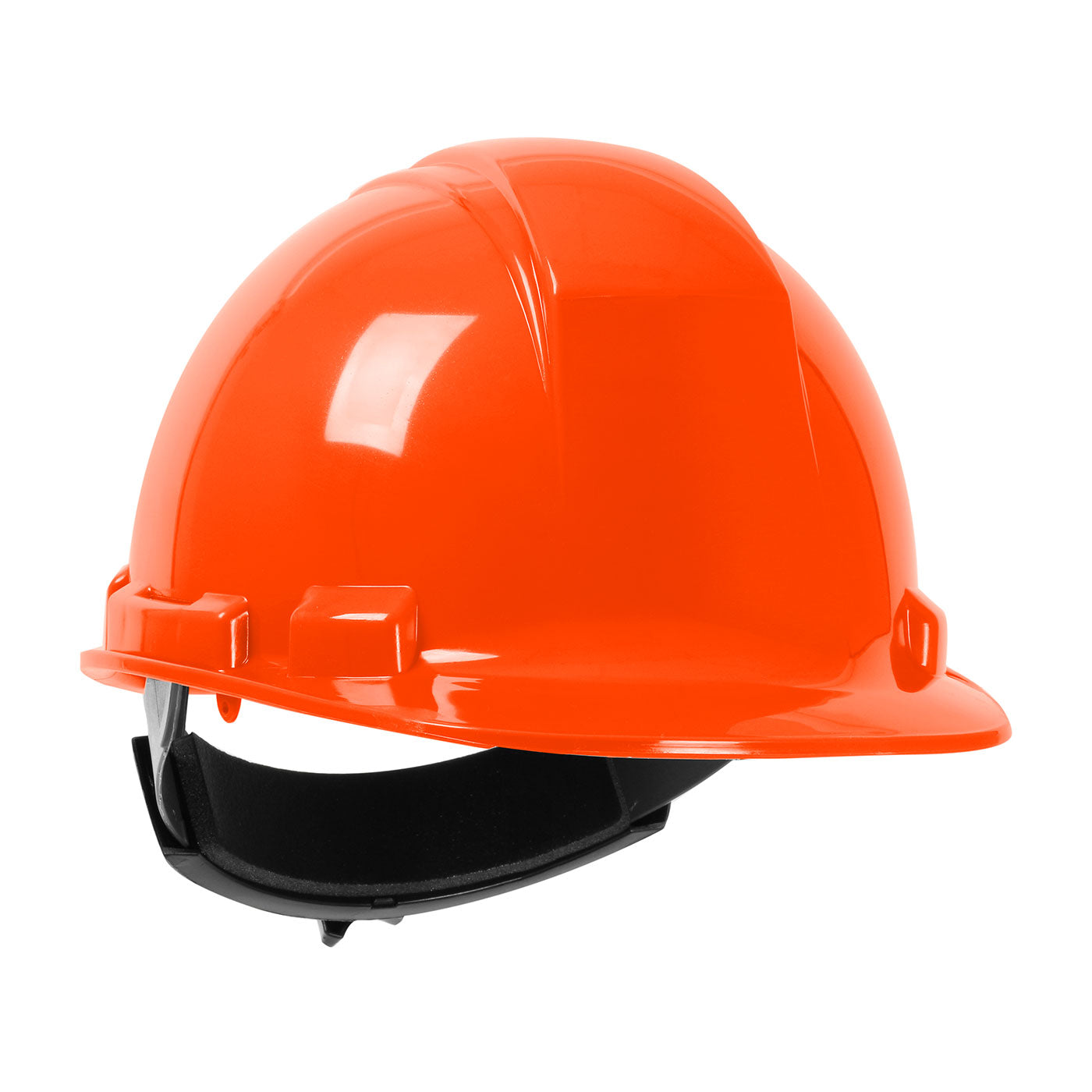 Whistler wheel ratchet class e type I cap style hard hat in orange | Front Right View