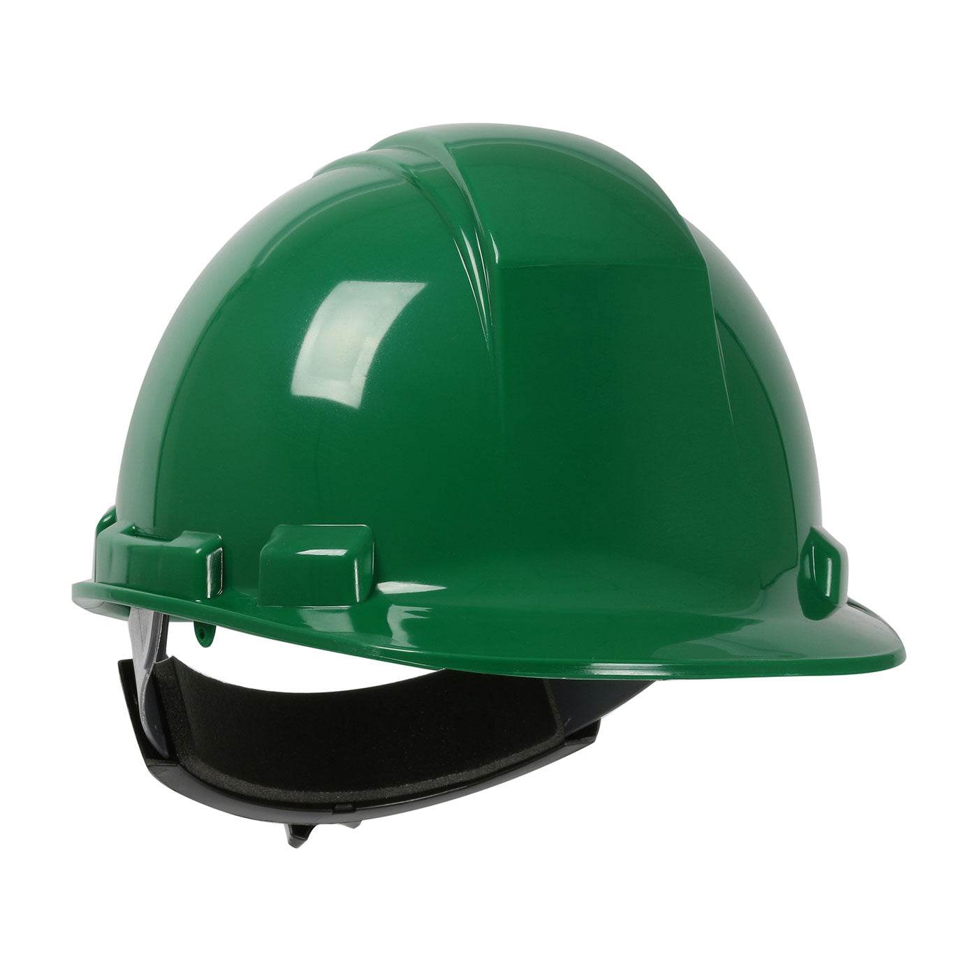 Whistler wheel ratchet class e type I cap style hard hat in dark green | Front Right View