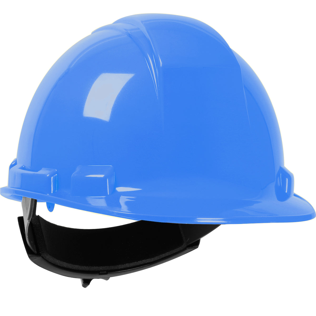 Whistler wheel ratchet class e type I cap style hard hat in sky blue | Front Right View