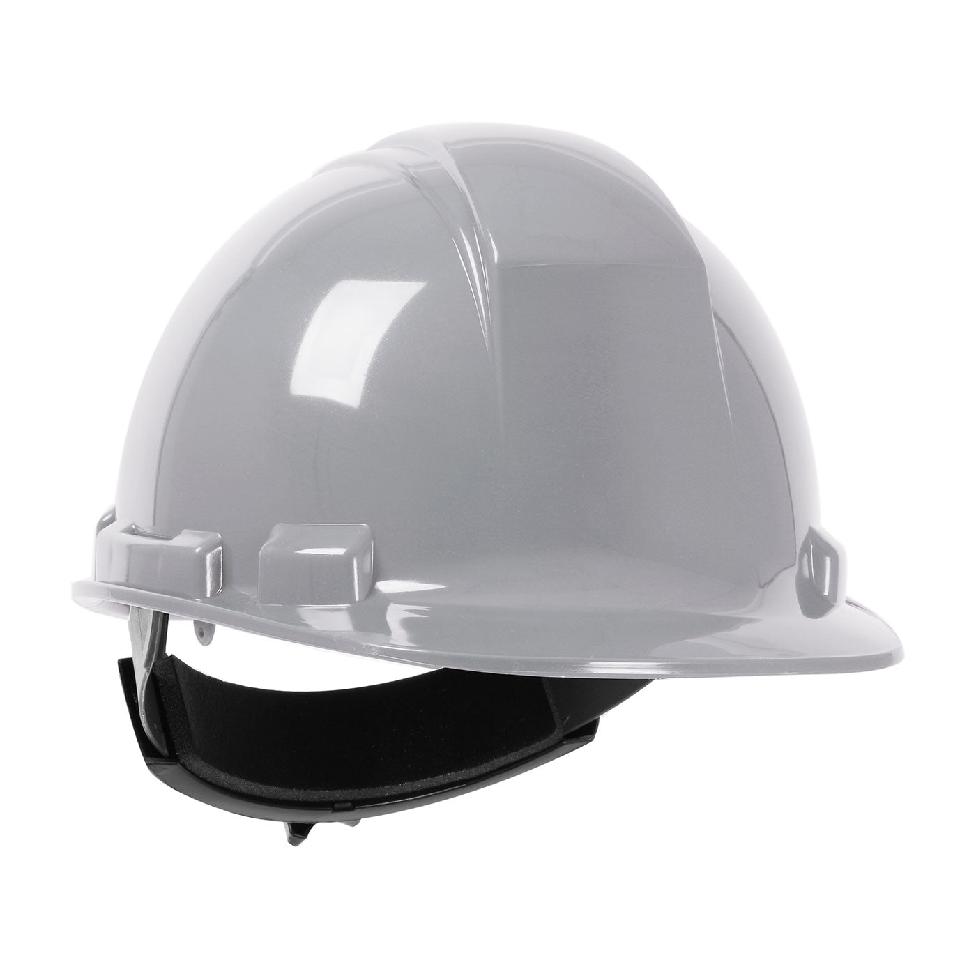 Whistler wheel ratchet class e type I cap style hard hat in gray | Front Right View