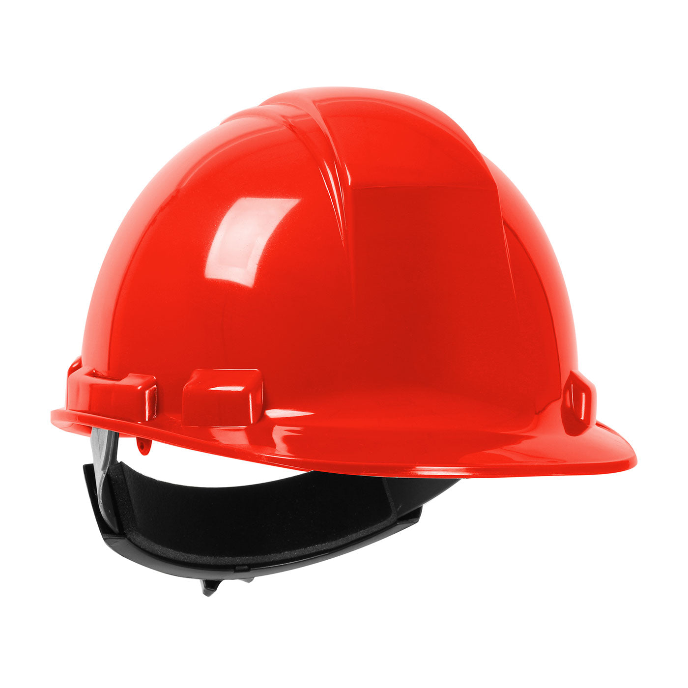 Whistler wheel ratchet class e type I cap style hard hat in red | Front Right View