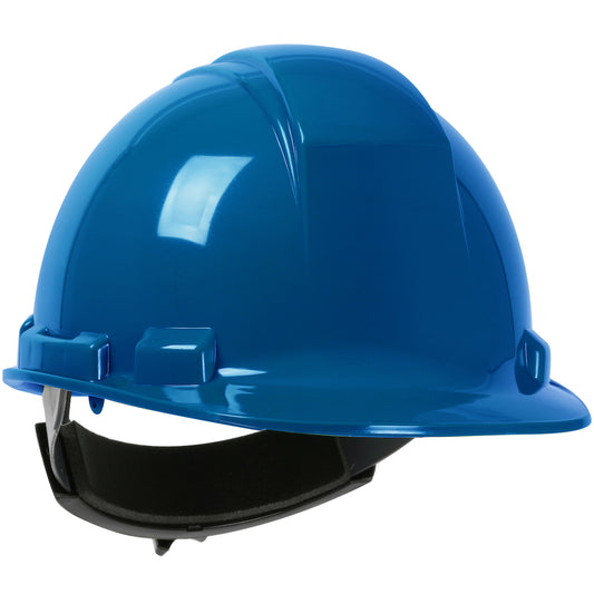 Whistler wheel ratchet class e type I cap style hard hat in blue | Front Right View