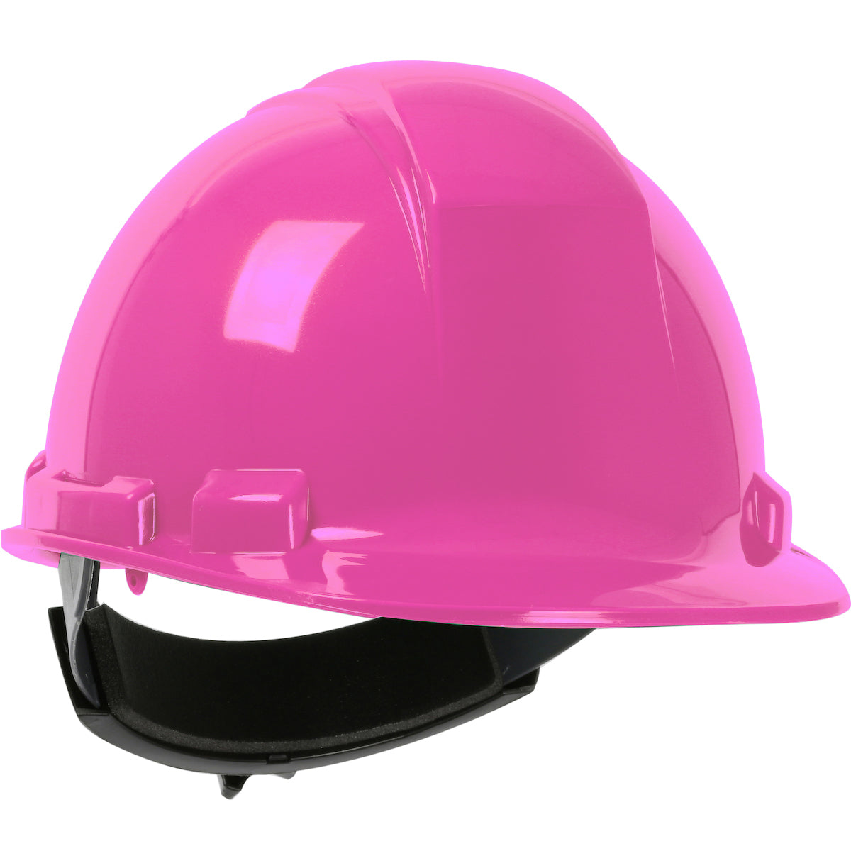 Whistler wheel ratchet class e type I cap style hard hat in pink | Front Right View