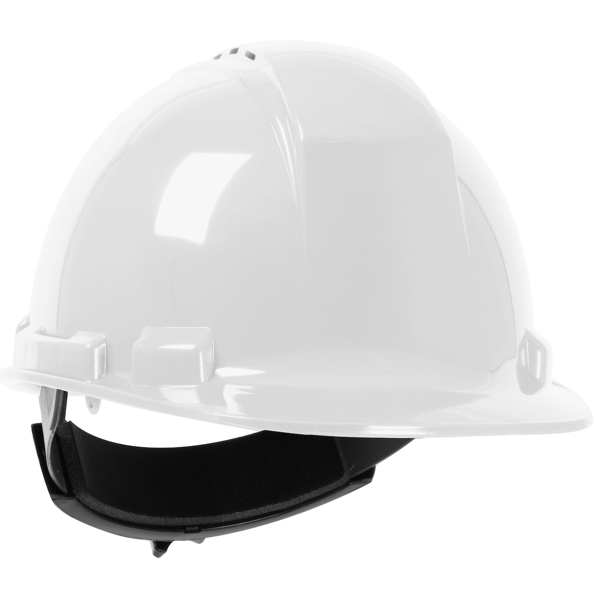 Whistler wheel-ratchet class c type I cap style hard hat in white | Front Right View
