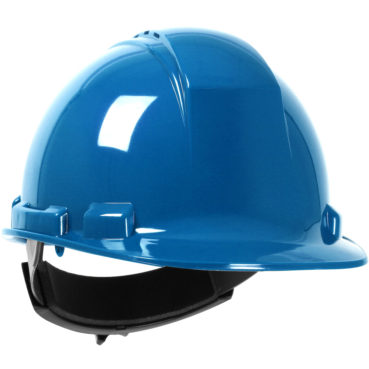 Whistler wheel ratchet class c type I cap style hard hat in sky blue | Front Right View