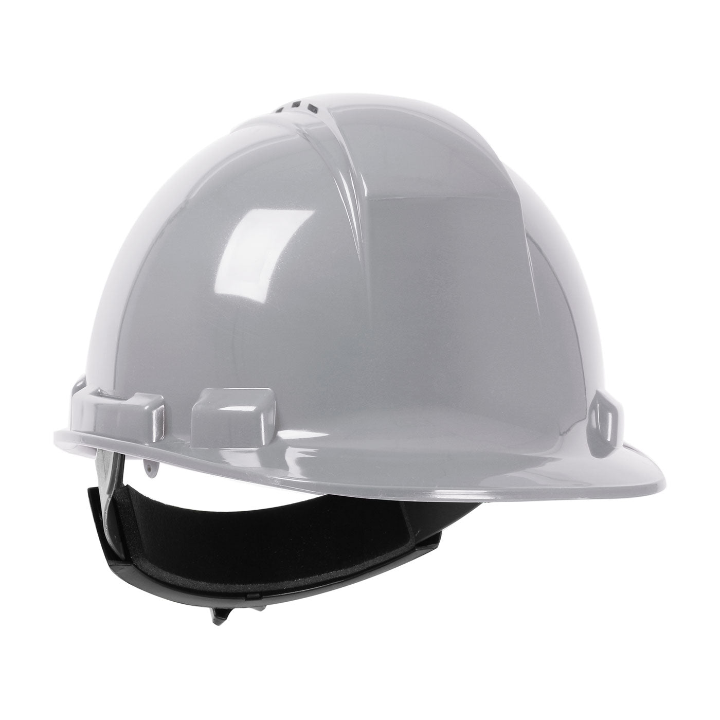 Whistler wheel ratchet class c type I cap style hard hat in gray | Front Right View