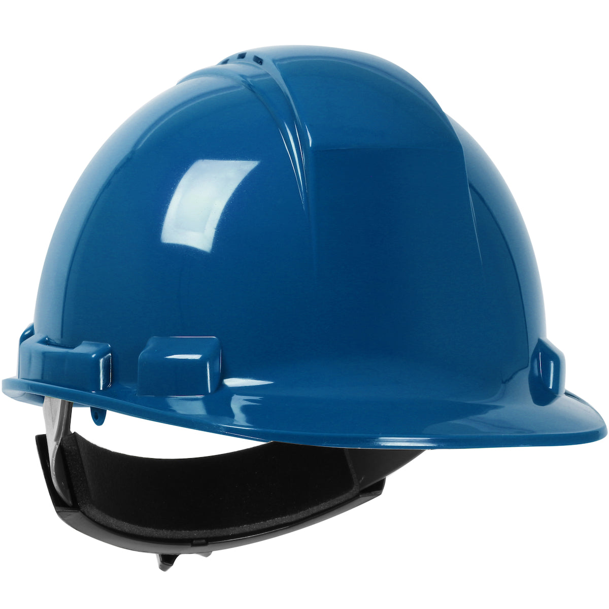 Whistler wheel ratchet class c type I cap style hard hat in blue | Front Right View
