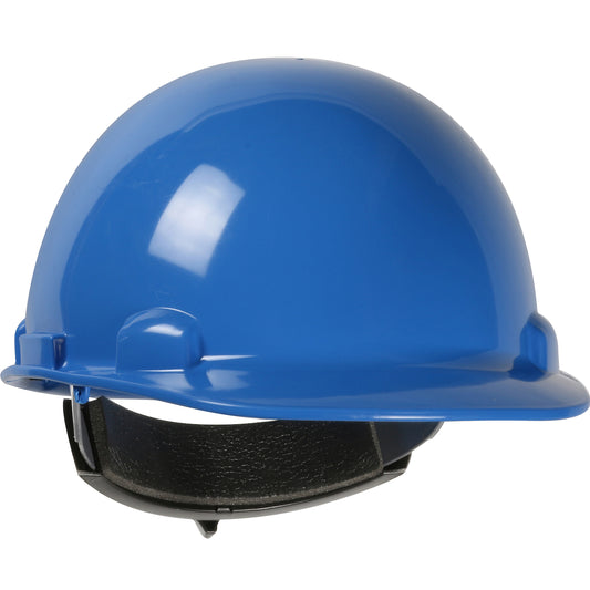 Dom wheel ratchet class e type I cap style hard hat in sky blue | Front Right View