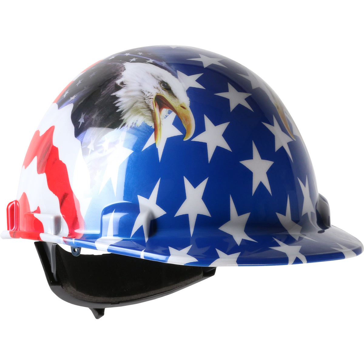 Dom wheel ratchet class e type I cap style hard hat | Front Right View