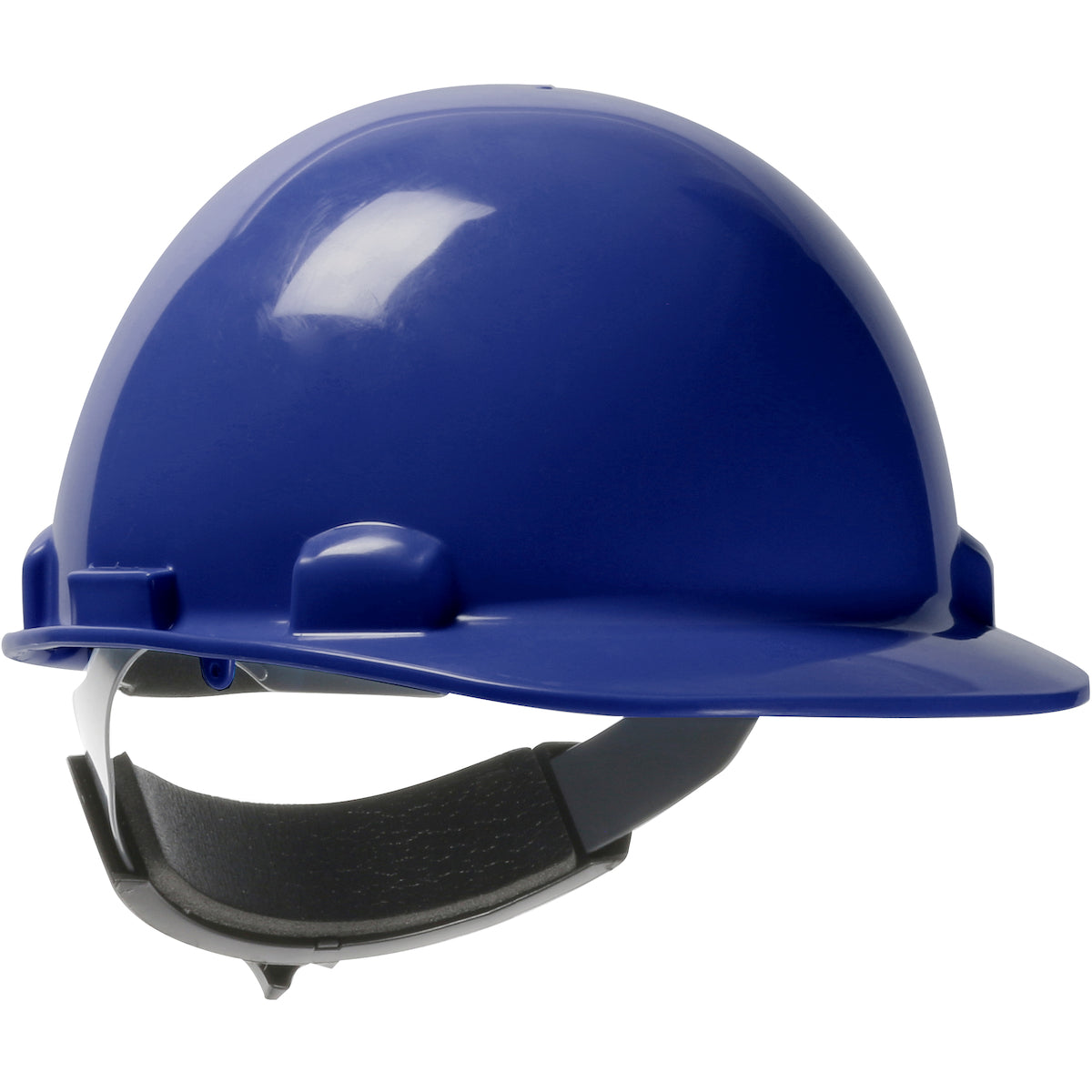 Dom swing ratchet class e type I cap style hard hat in navy | Front Right View