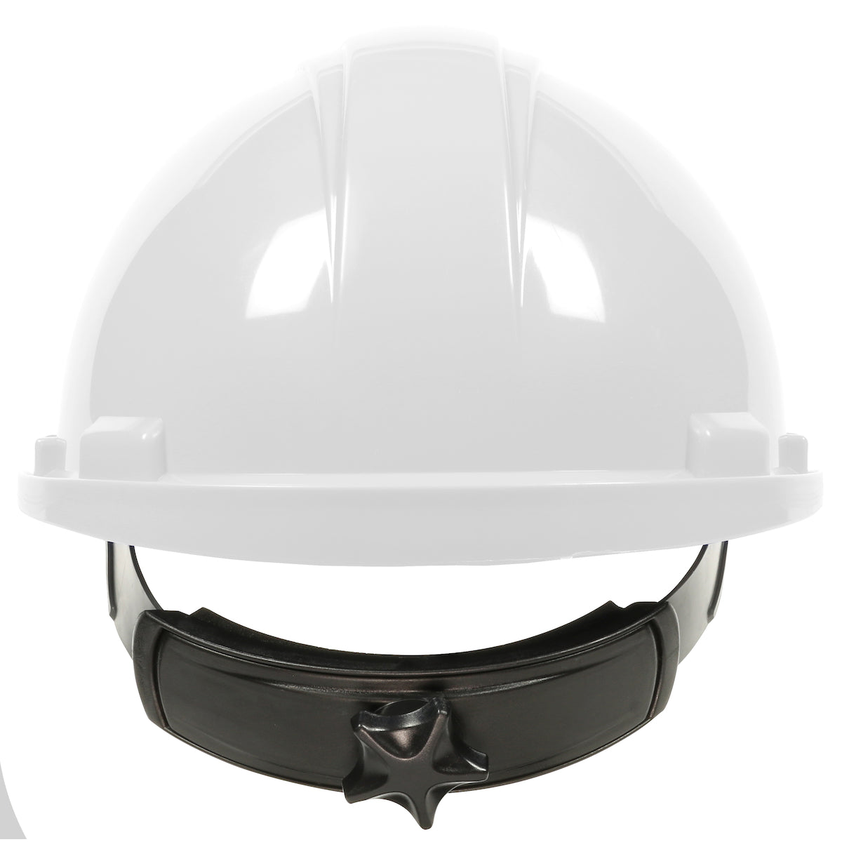 Mont Blanc wheel ratchet class e type iI cap style hard hat in white | Back View