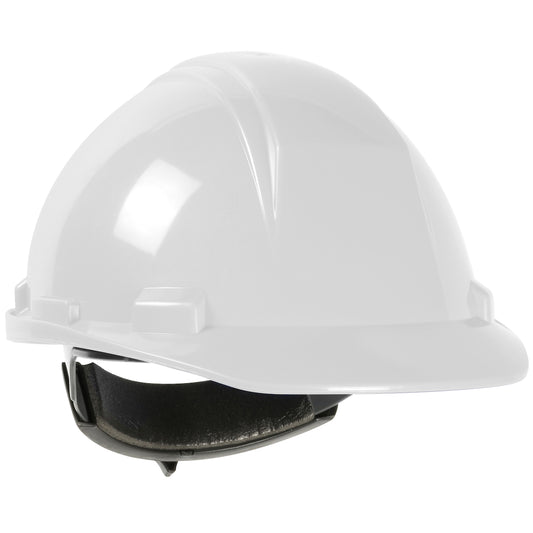 Mont Blanc wheel ratchet class e type iI cap style hard hat in white | Front Right View