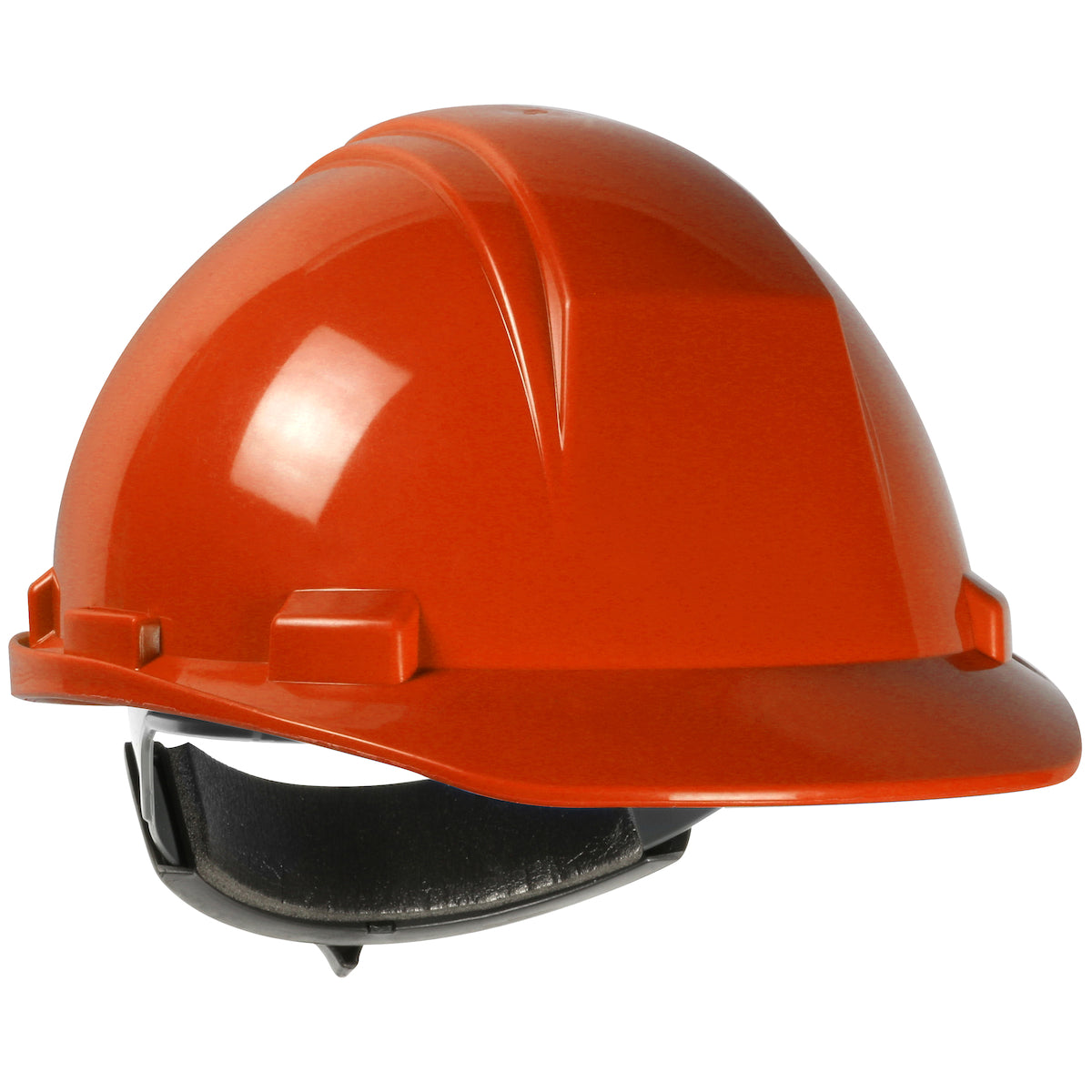 Mont Blanc wheel ratchet class e type iI cap style hard hat in orange | Front Right View