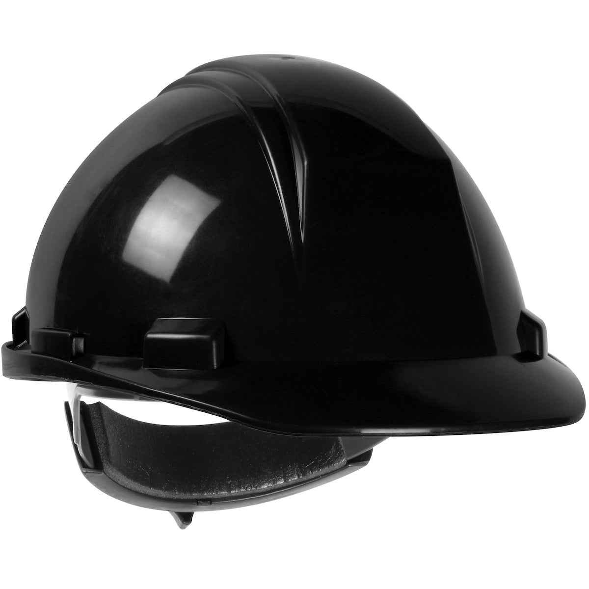 Mont Blanc wheel ratchet class e type iI cap style hard hat in black | Front Right View