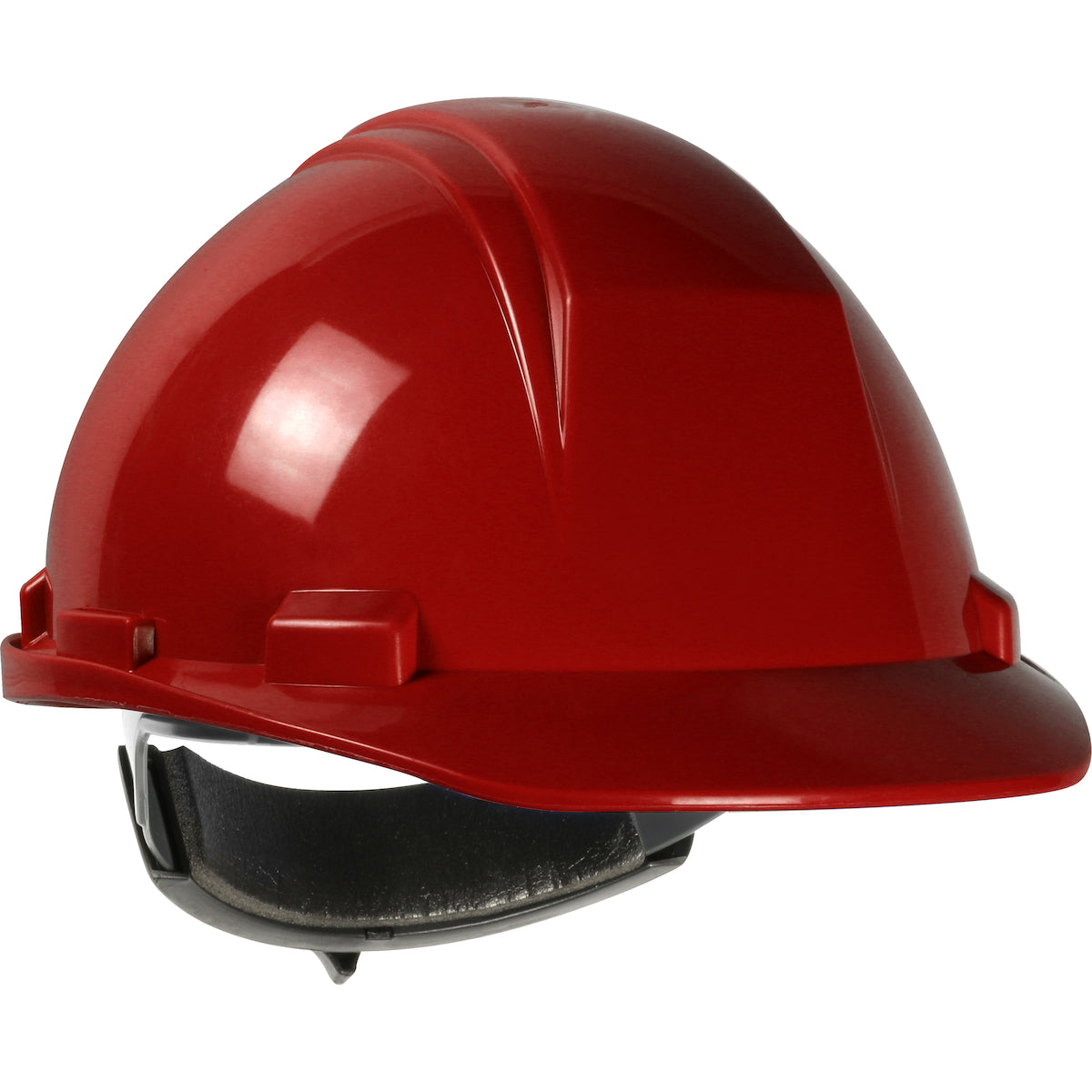 Mont Blanc wheel ratchet class e type iI cap style hard hat in red | Front Right View