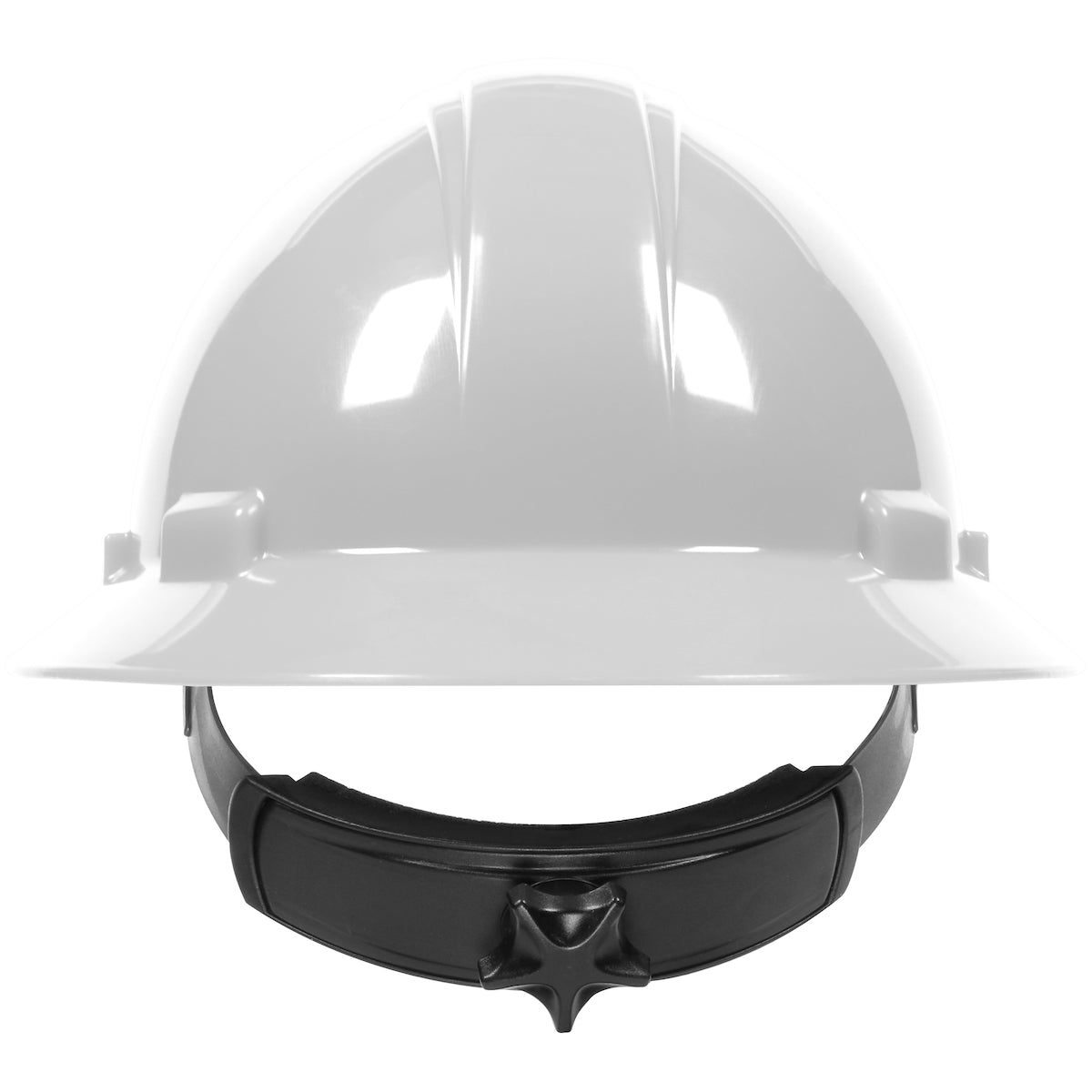 Kilimanjaro wheel ratchet class e type iI full brim hard hat in white | Back View
