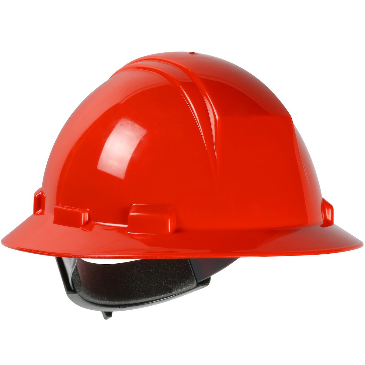 Kilimanjaro wheel ratchet class e type iI full brim hard hat in red | Front Right View