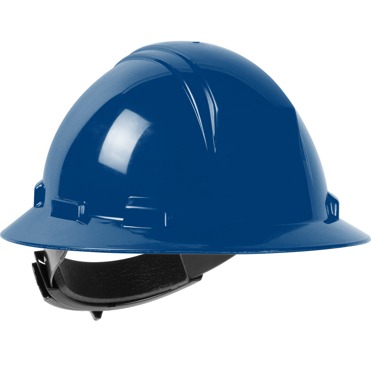 Kilimanjaro wheel ratchet class e type iI full brim hard hat in royal | Front Right View