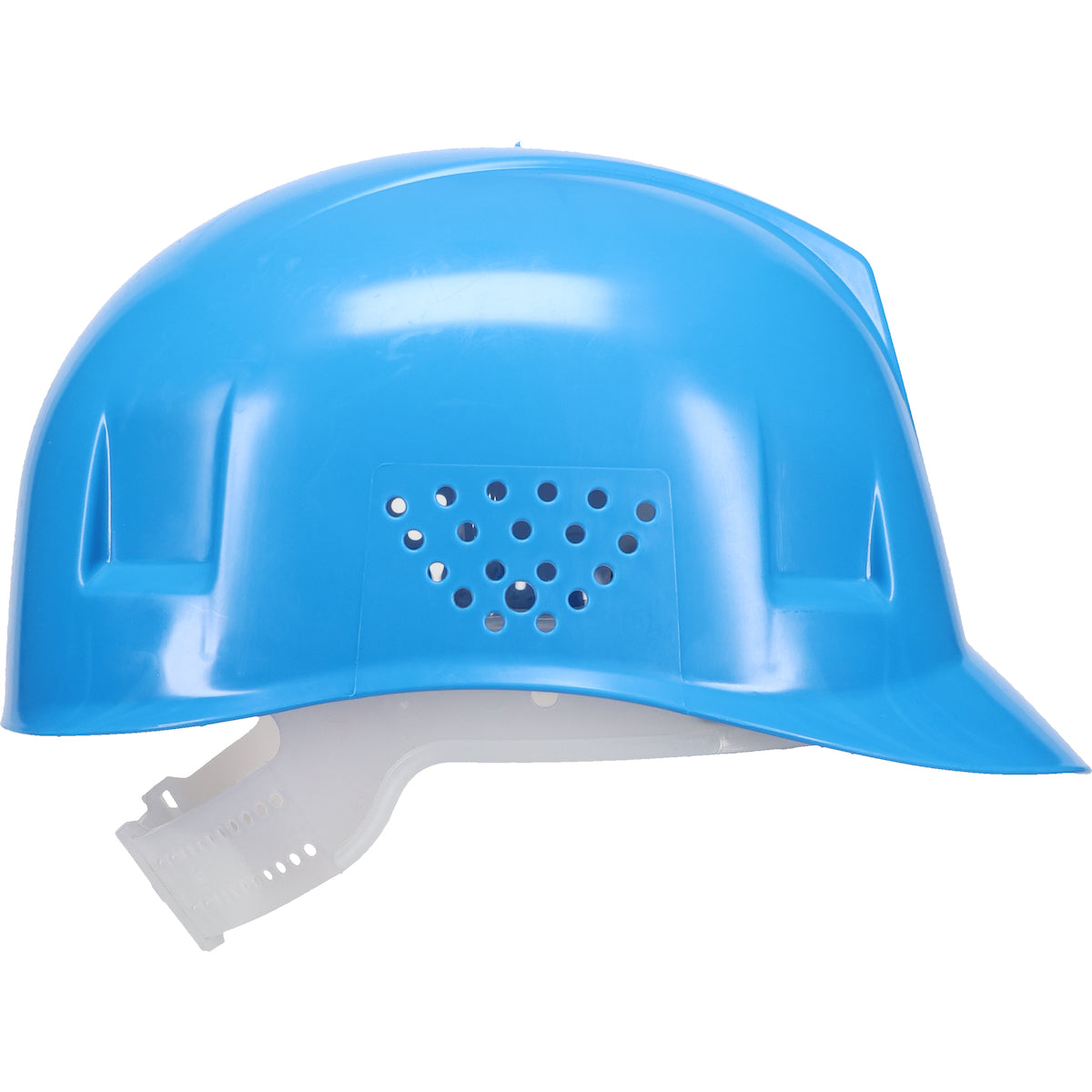 4-point plastic suspension bump cap in sky blue | Side View
