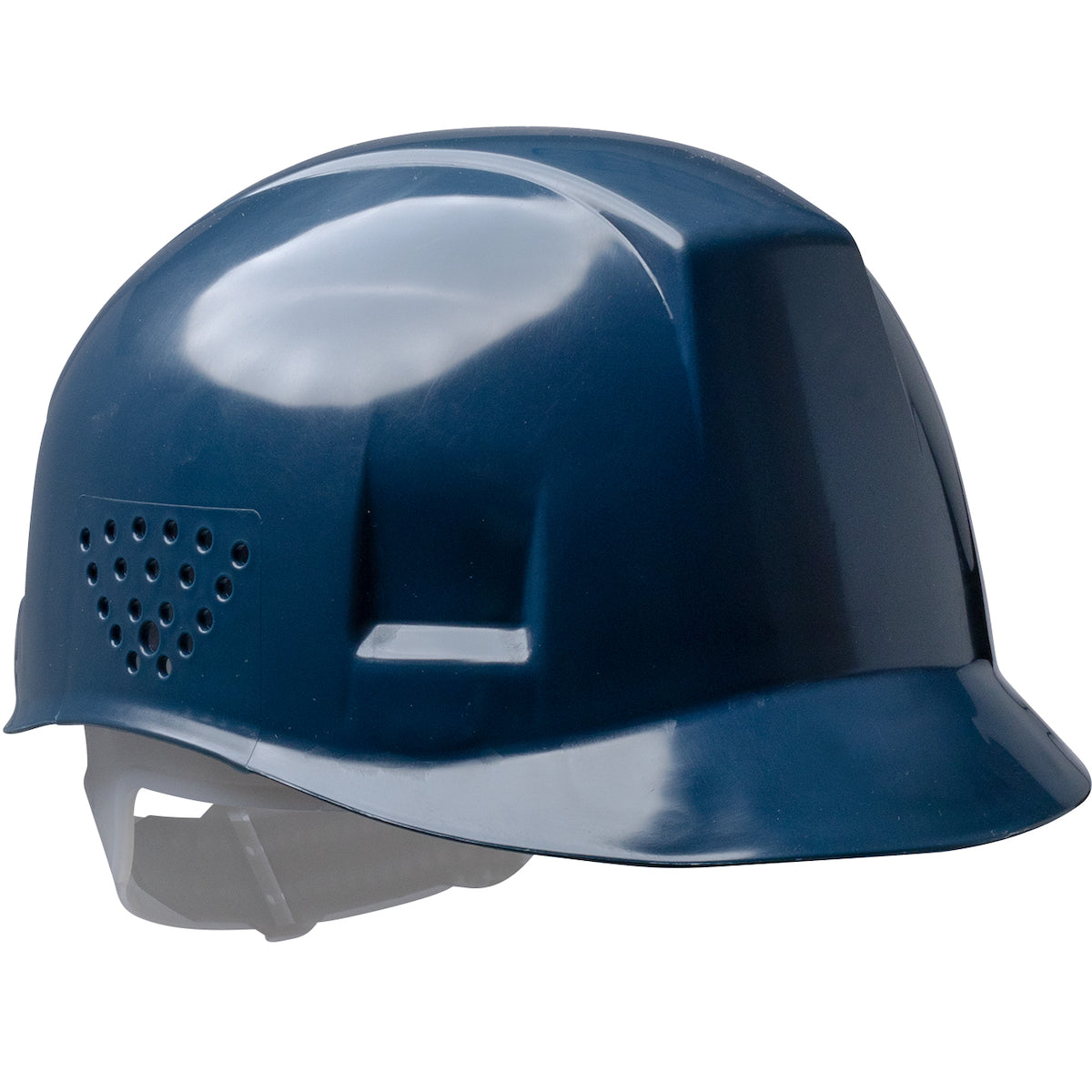 4-point plastic suspension bump cap in navy | Front Right View