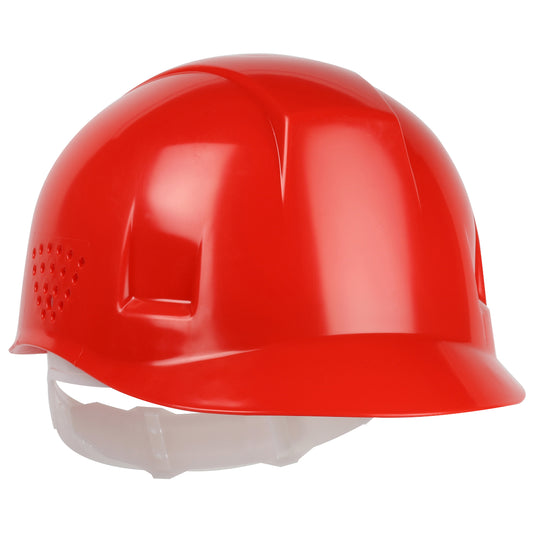 4-point plastic suspension bump cap in red | Front Right View